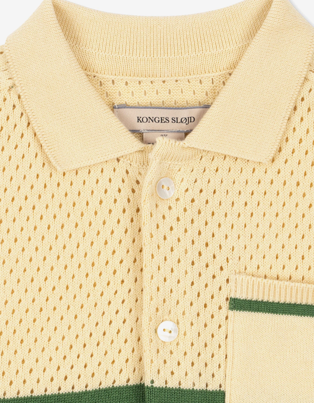 Konges Sløjd Boys Hai Knit Shirt in Yellow
