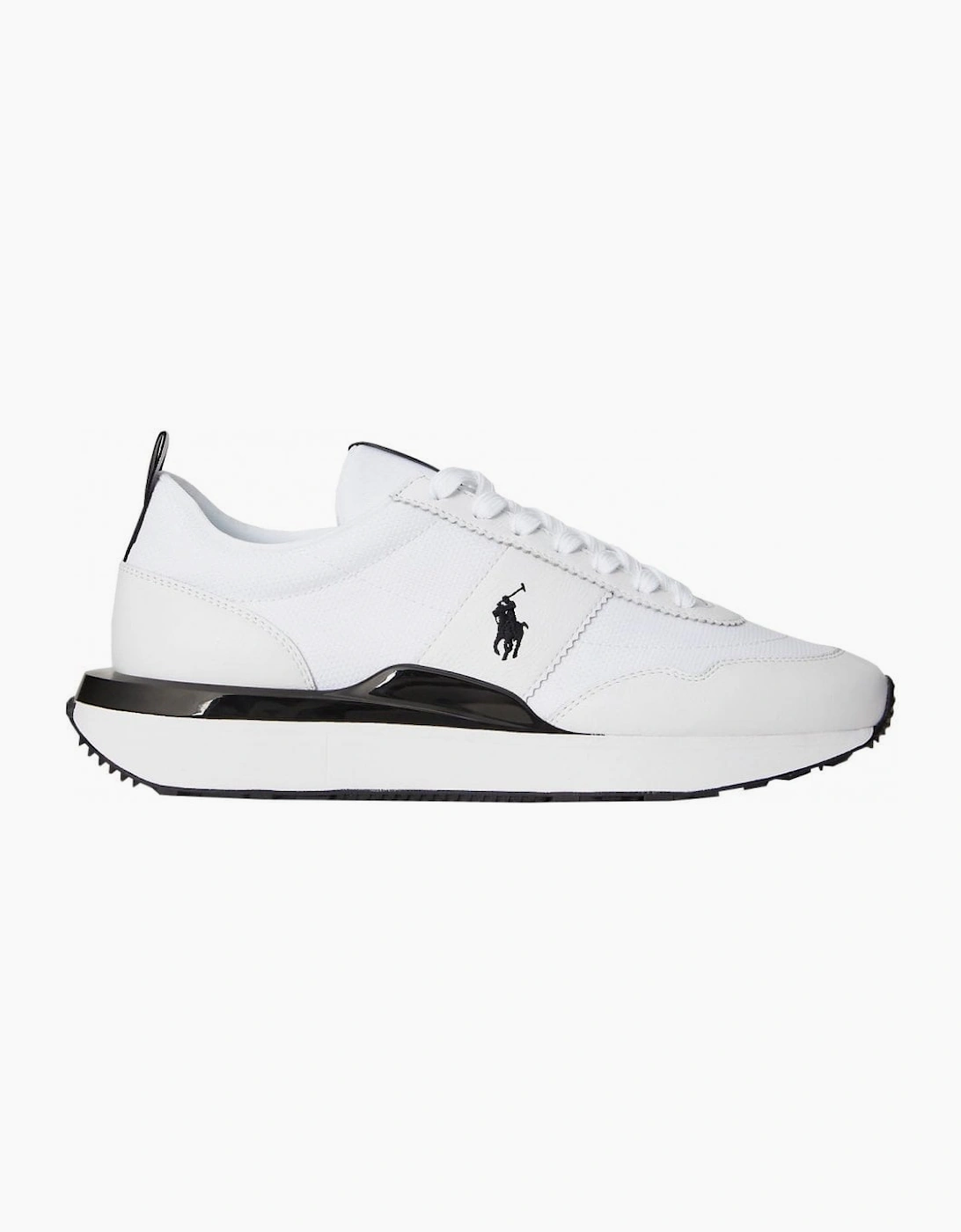 Ralph Lauren Men's White/ Black Leather Train 89 Oxford Trainer, 4 of 3