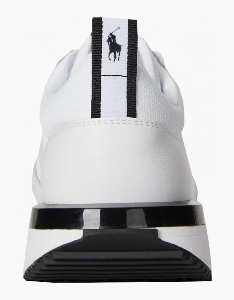 Ralph Lauren Men's White/ Black Leather Train 89 Oxford Trainer