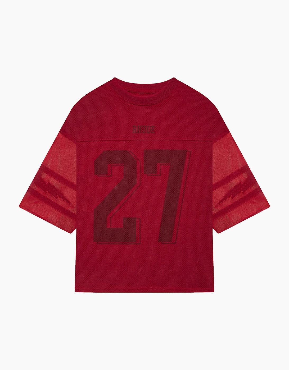 Lightning Football Tee Red