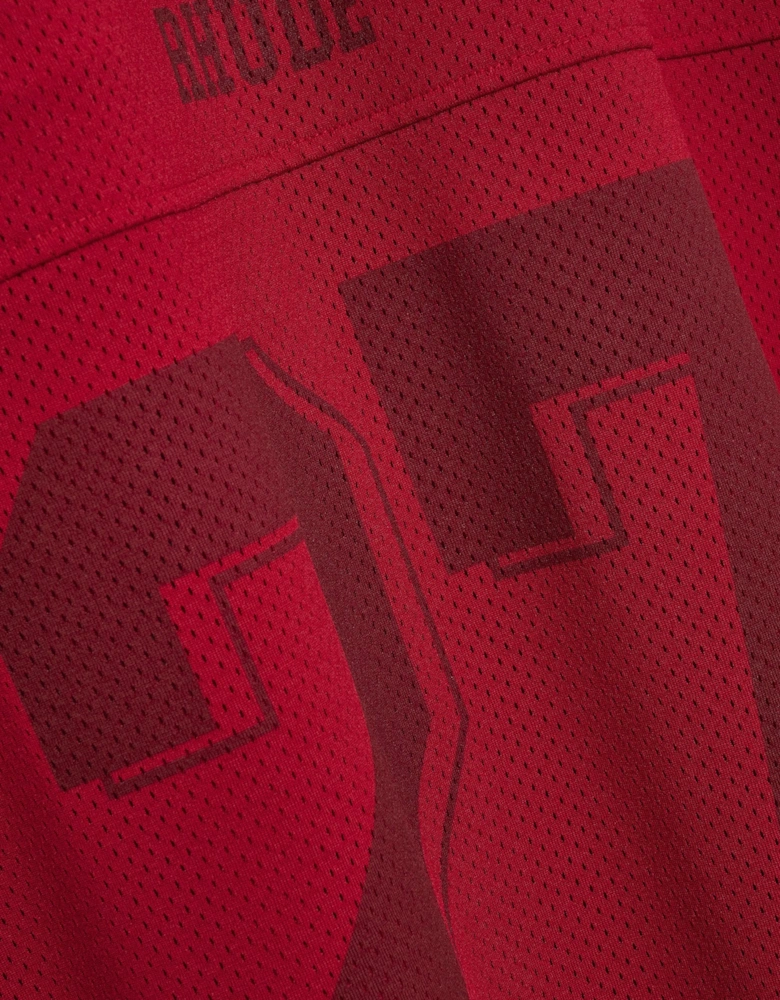 Lightning Football Tee Red