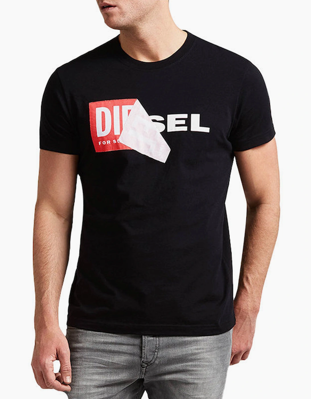 DIESEL T DIEGO QA Mens T Shirt Short Sleeve Crew Neck Slim Fit Casual Cotton Tee