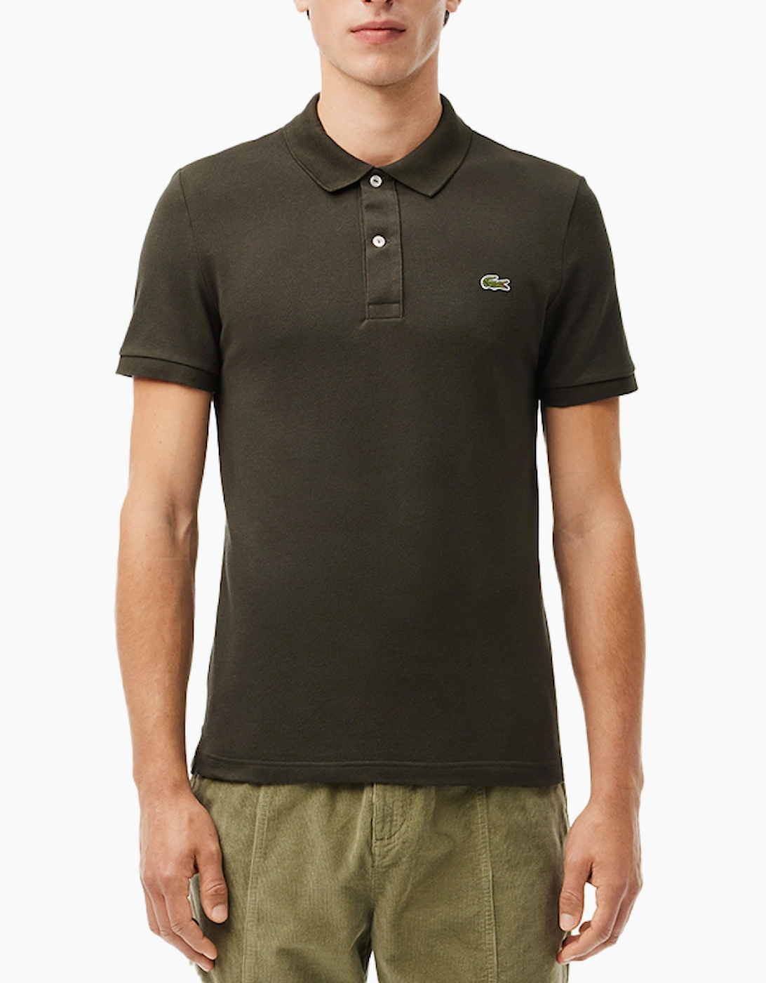 Lacoste Men's Green L1212 Polo Shirts Collared Classic Fit Top Summer Sports Golf Tee  38/Regular M