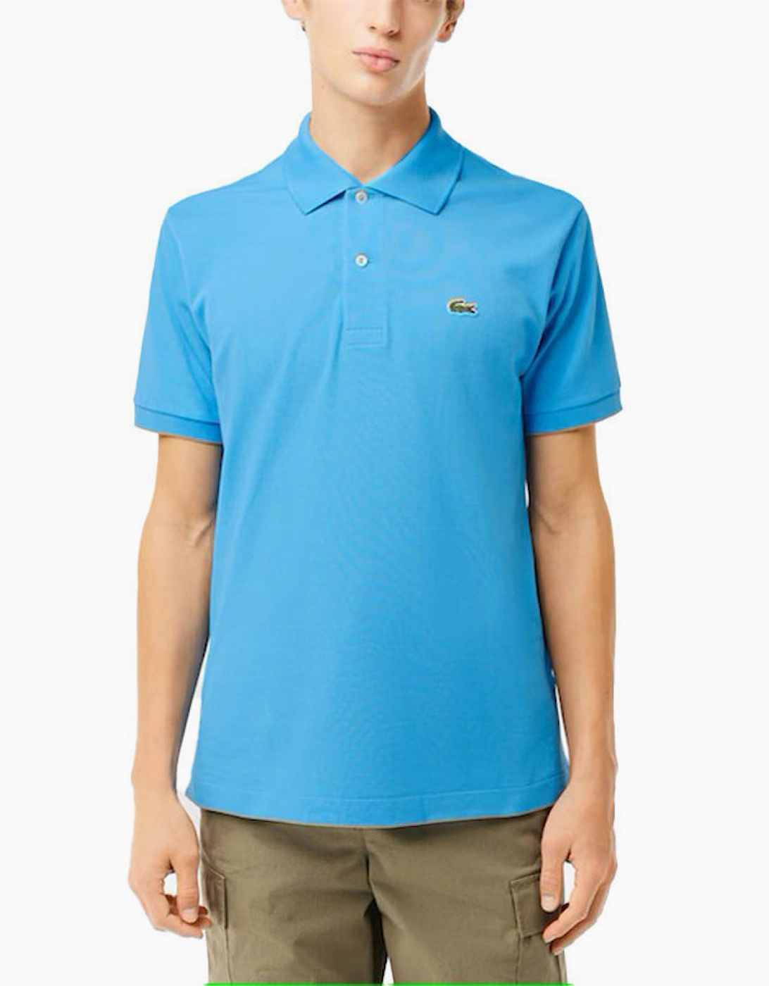 Lacoste Men's Blue L1212 Polo Shirts Collared Classic Fit Top Summer Sports Golf Tee  38/Regular M