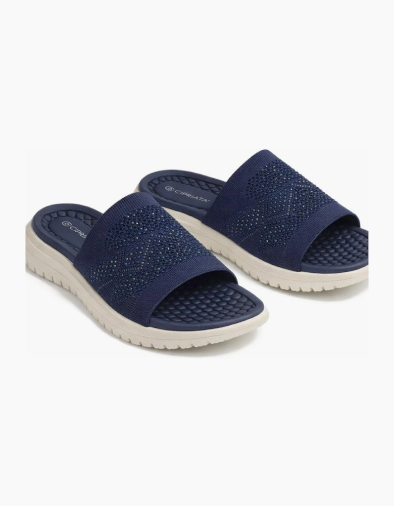 Cipriata ELIANA Womens Mules Sandals Navy Blue