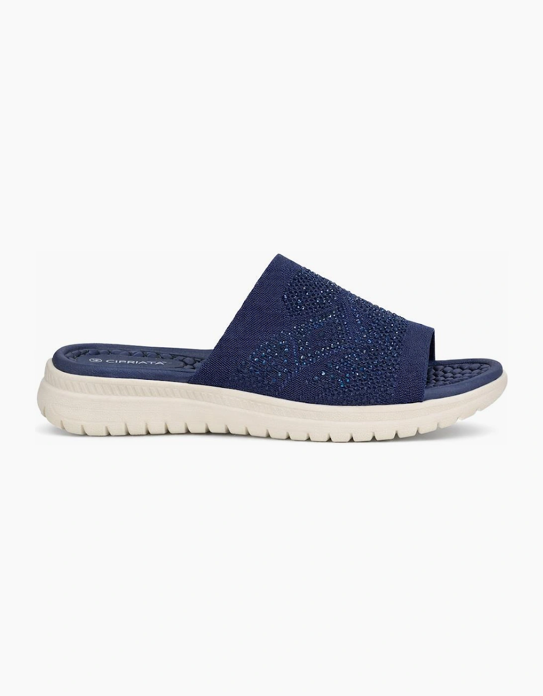 Cipriata ELIANA Womens Mules Sandals Navy Blue, 7 of 6