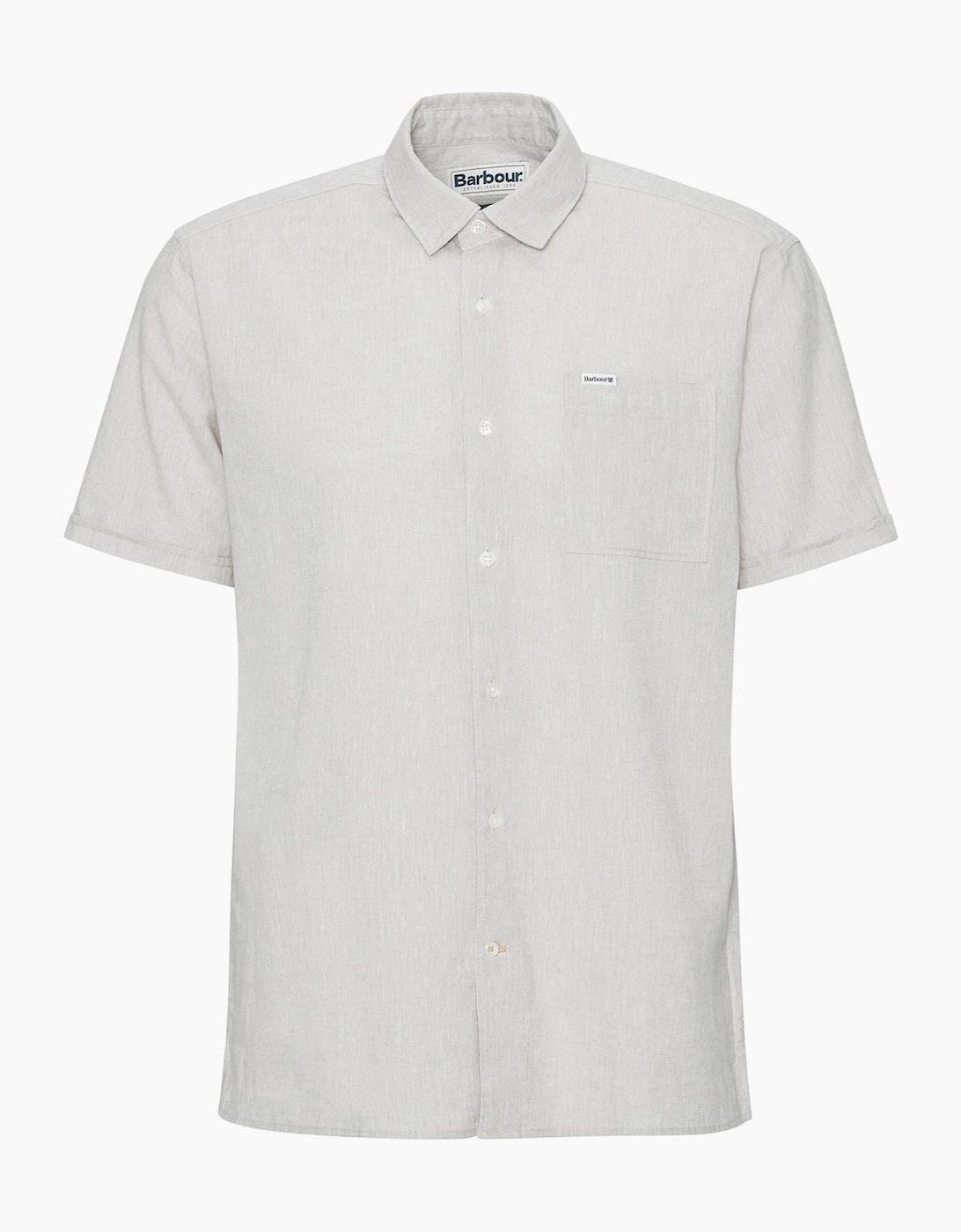 Barbour Men's Barbour Nelson Linen Short Sleeve Shirt - Cream