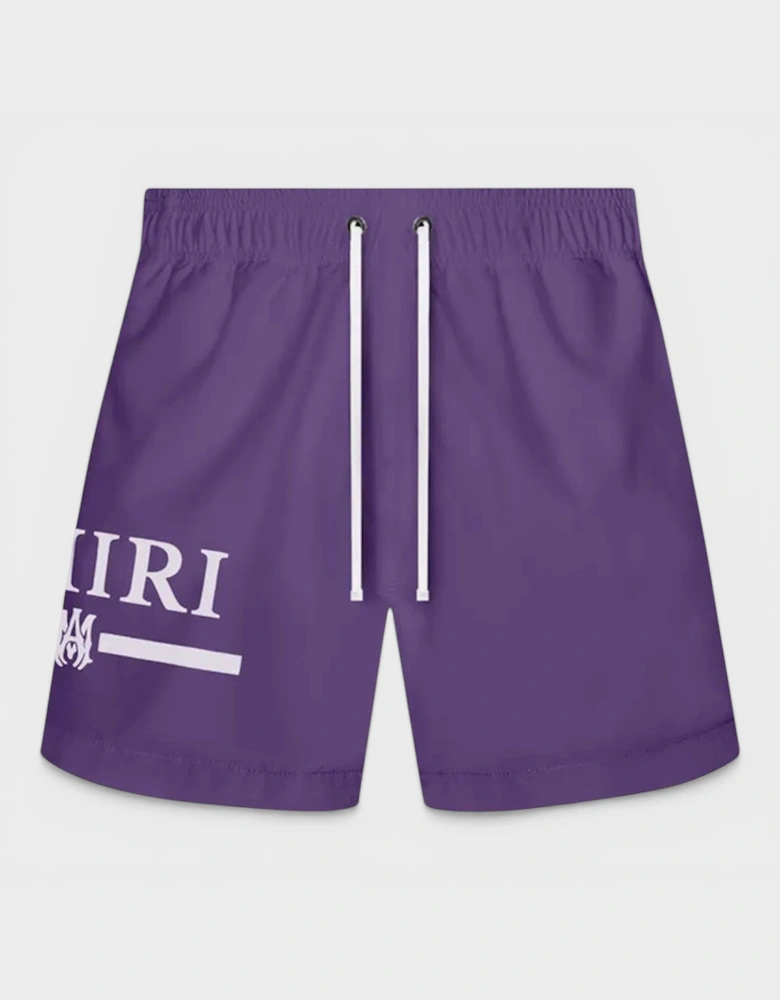 MA Bar Logo Swim Trunks Purple