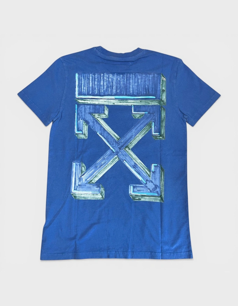 Faded Arrow Vintage Casual Tee Blue