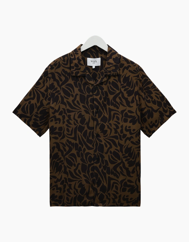 Wax London Didcot Two Tone Floral Short Sleeve Shirt