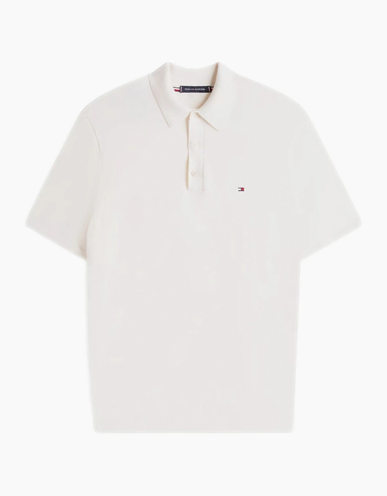 Tommy Hilfiger Ess Cotton Knitted Polo Z00 Ivory Petal