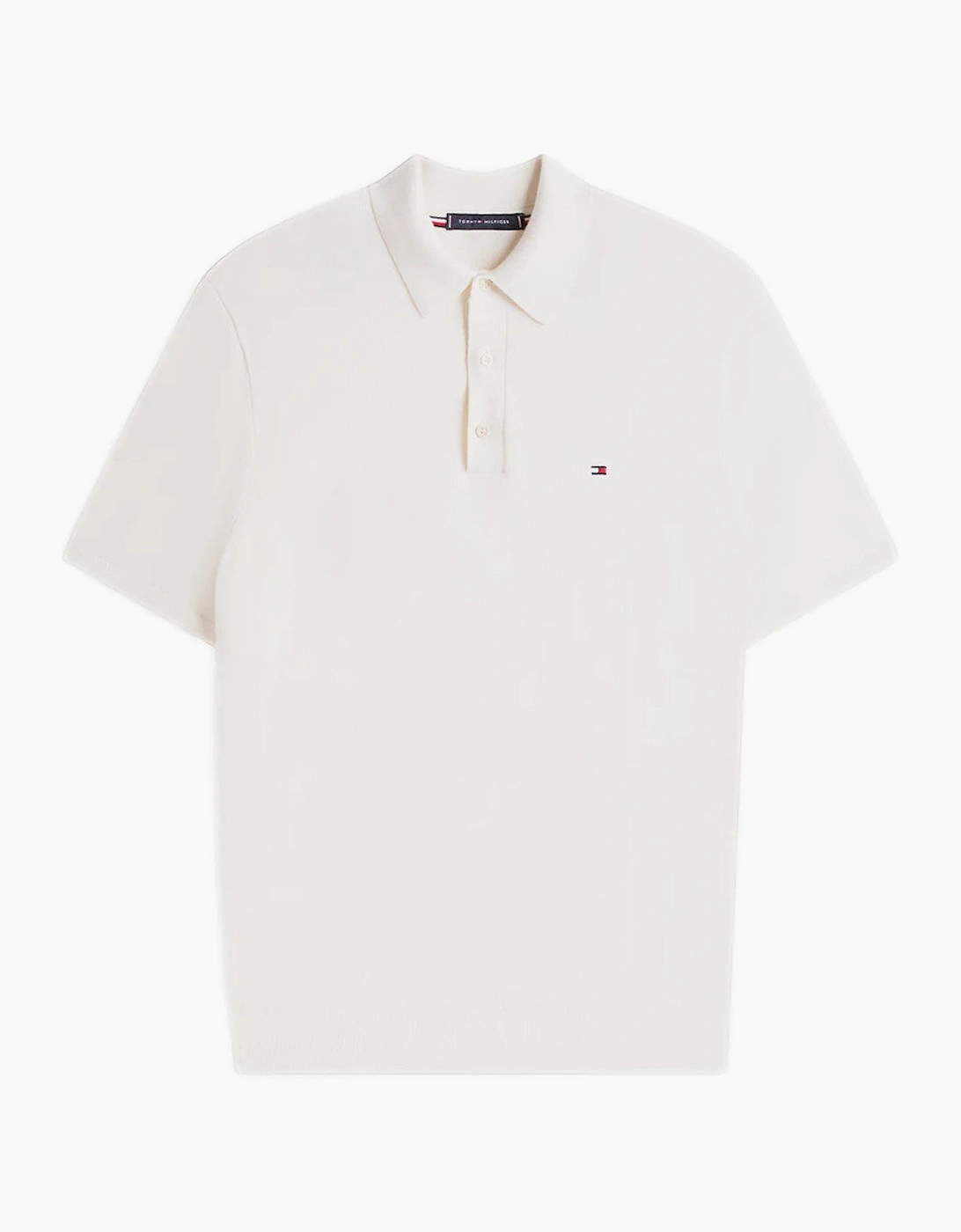 Tommy Hilfiger Ess Cotton Knitted Polo Z00 Ivory Petal, 4 of 3