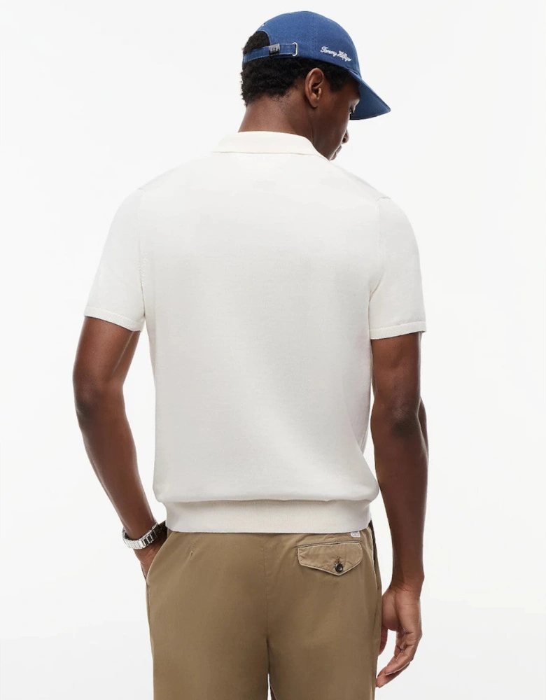 Tommy Hilfiger Ess Cotton Knitted Polo Z00 Ivory Petal