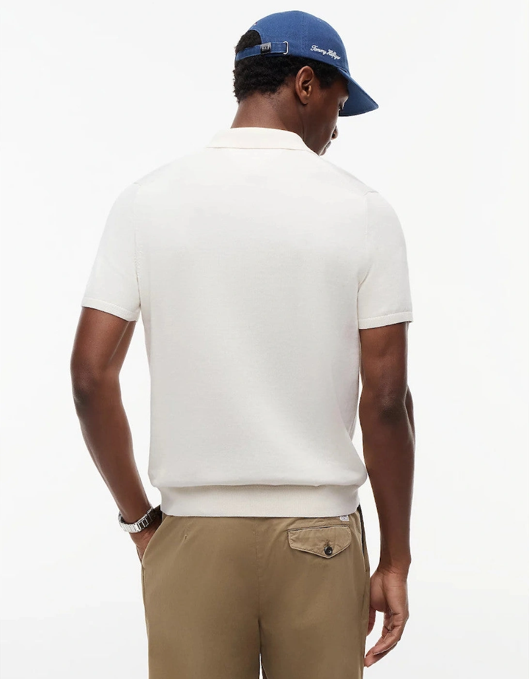Tommy Hilfiger Ess Cotton Knitted Polo Z00 Ivory Petal