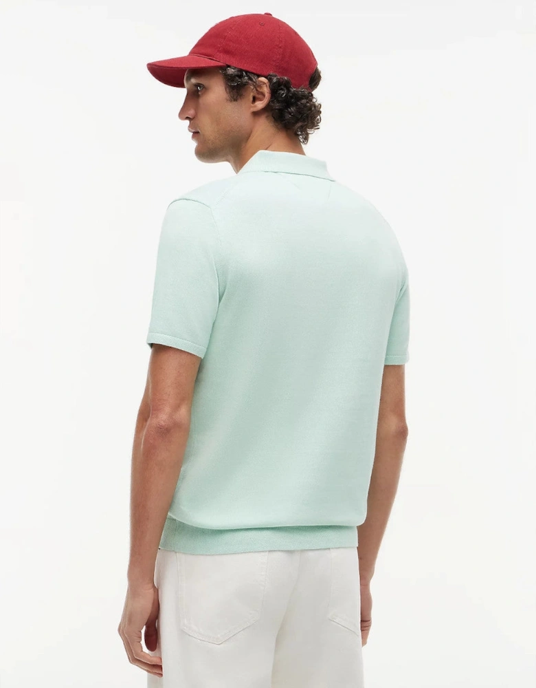 Tommy Hilfiger Ess Cotton Knitted Polo MRE Minty Essence Heather