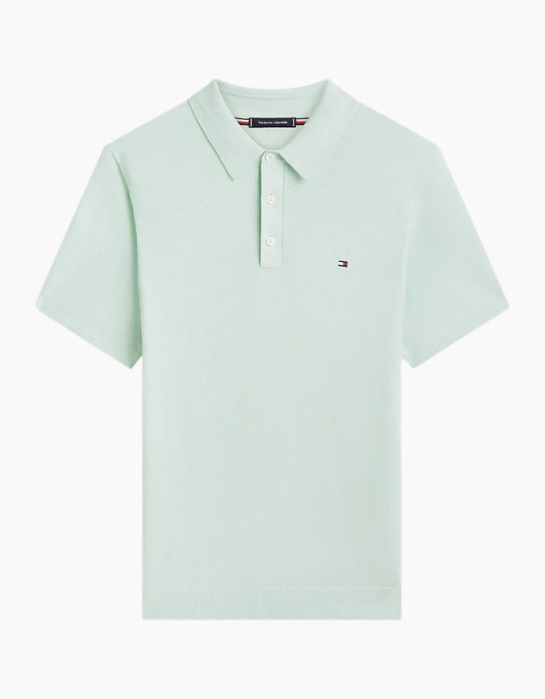 Tommy Hilfiger Ess Cotton Knitted Polo MRE Minty Essence Heather, 4 of 3