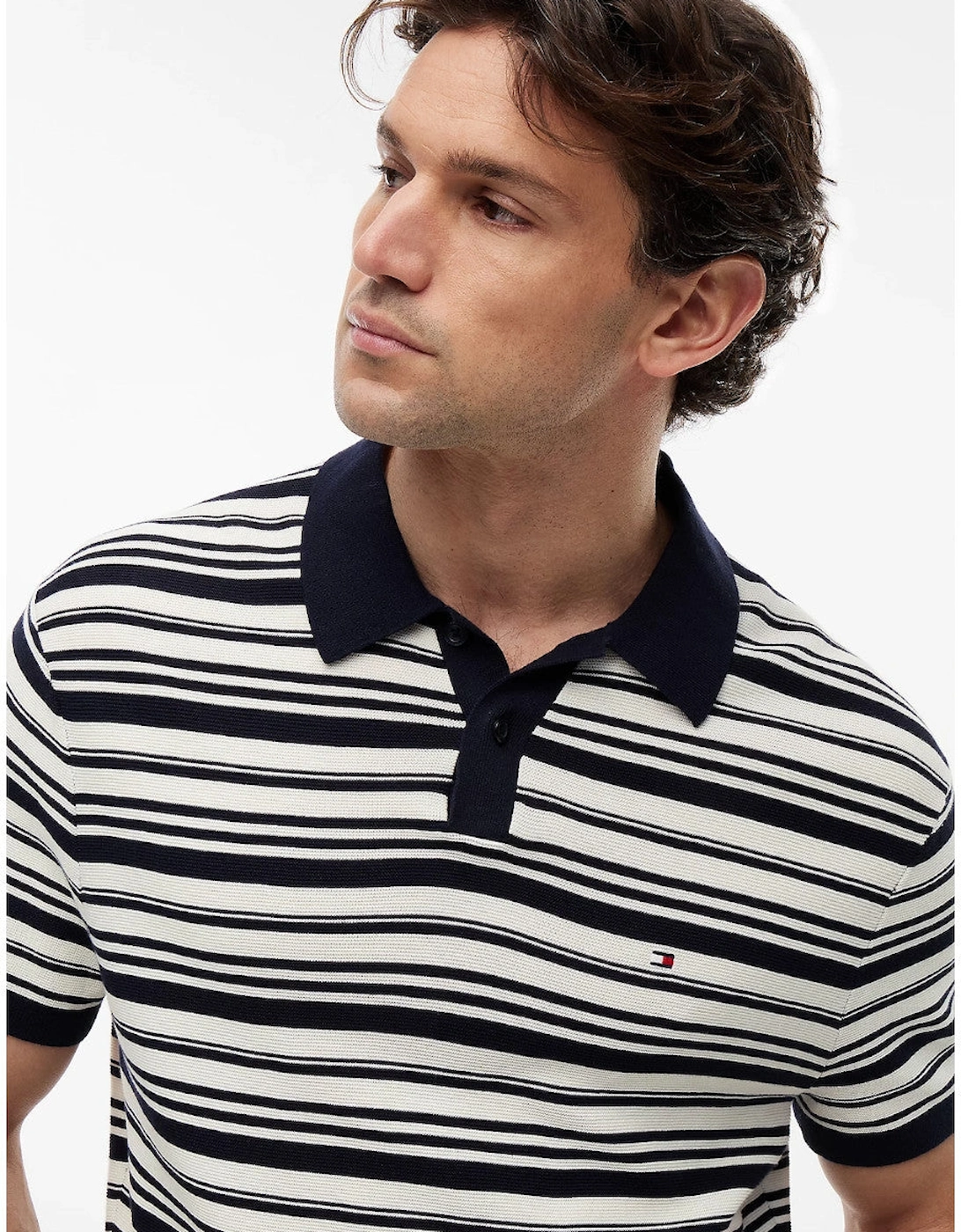 Tommy Hilfiger Cool Touch Structure Polo 0A5 Desert Sky/Ivory
