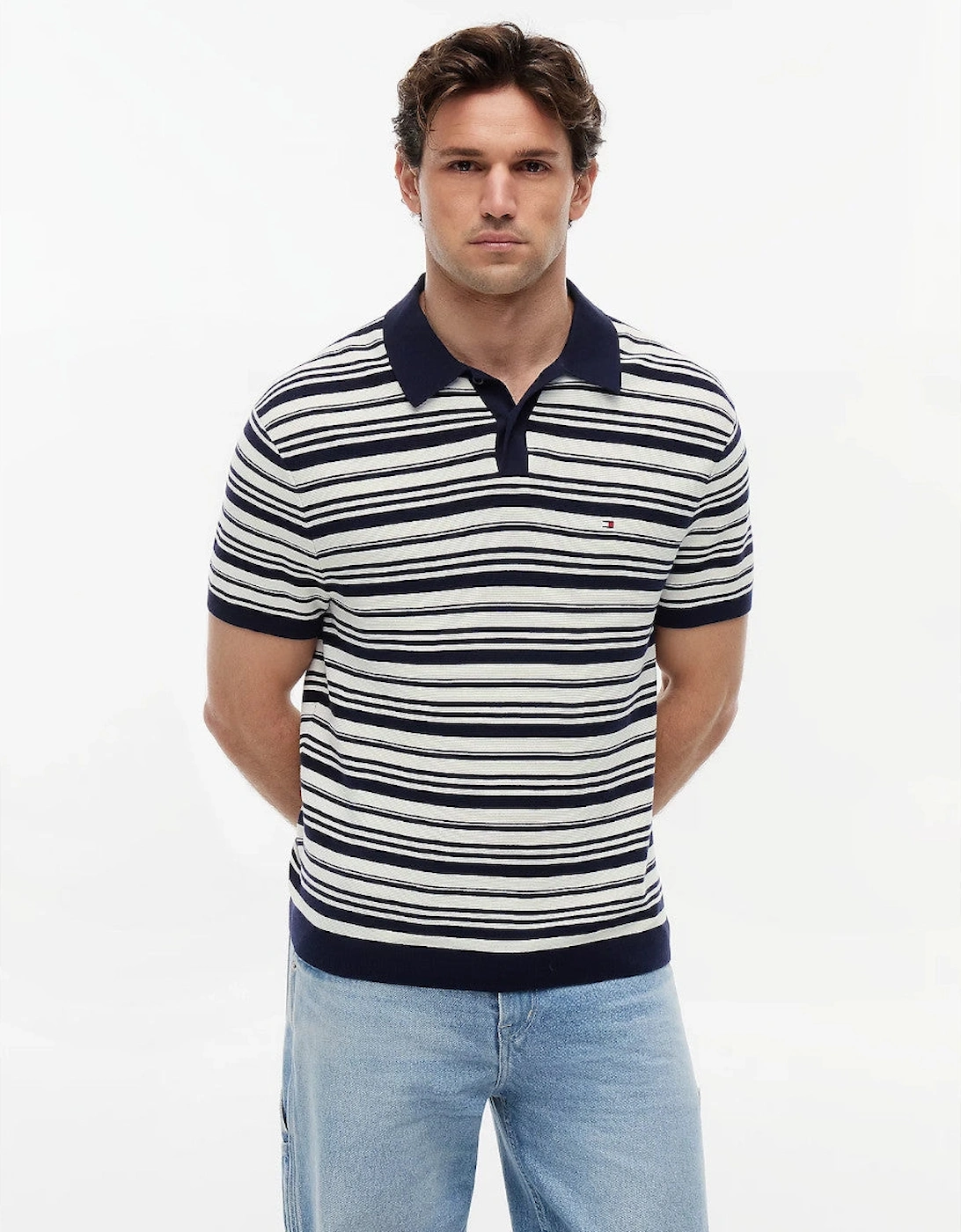 Tommy Hilfiger Cool Touch Structure Polo 0A5 Desert Sky/Ivory