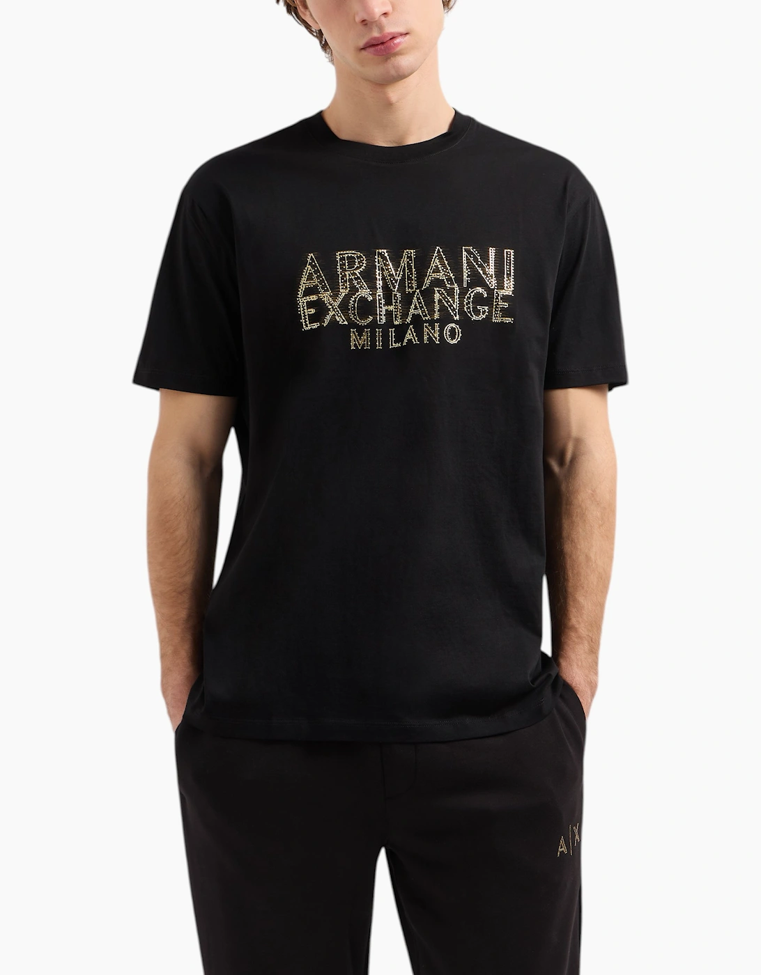 Armani Exchange Mens T-Shirts Milano Logo Top