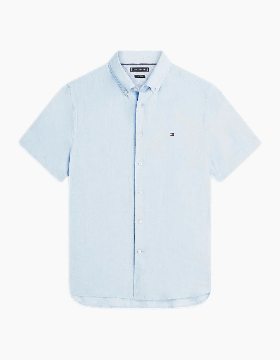 Tommy Hilfiger Pigment Dyed Linen SS Shirt C10 Breezy Blue, 5 of 4