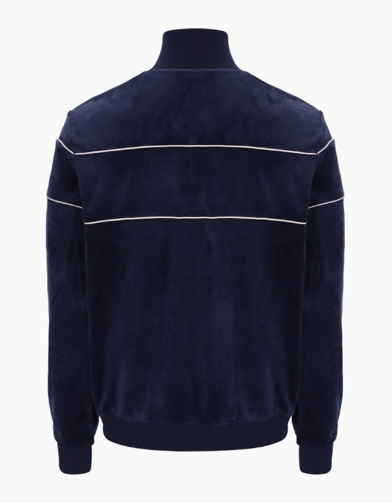 Fila Vintage Vittorio Velour Track Top - Navy / Gardenia