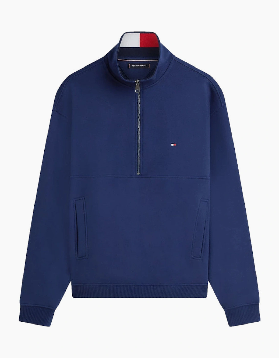 Tommy Hilfiger Flag Quarter Zip DCC Carbon Navy, 5 of 4