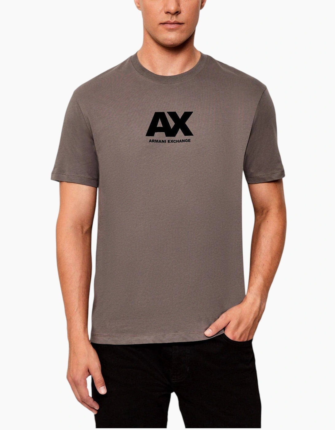 Armani Men's Brown Exchange T-Shirts Milano Ax Print Tee  42 Xl