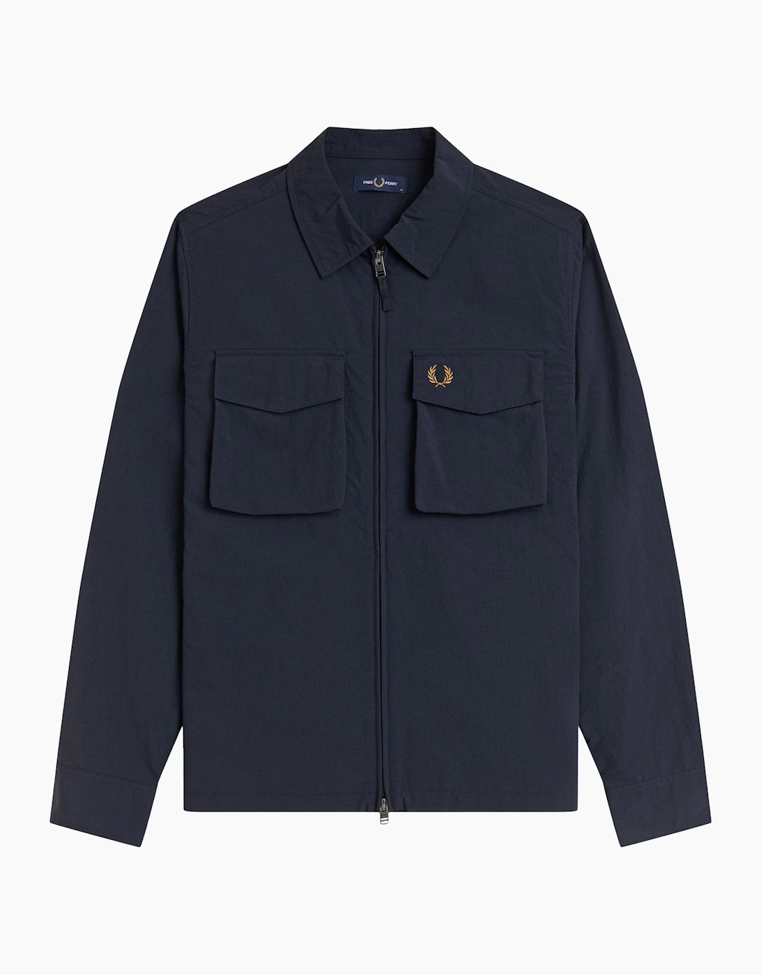 Fred Perry Men's Navy Ripstop Pocket Overshirt 38/Regular M