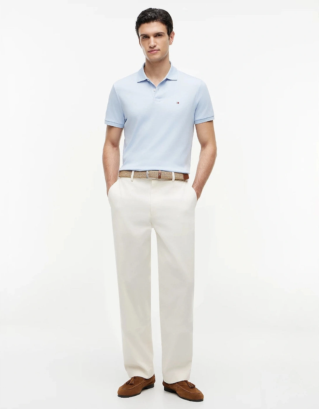 Tommy Hilfiger Liquid Cotton Reg Polo C10 Breezy Blue