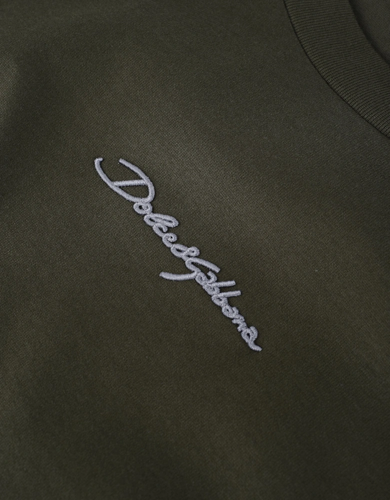 Embroidered Logo T-Shirt Green