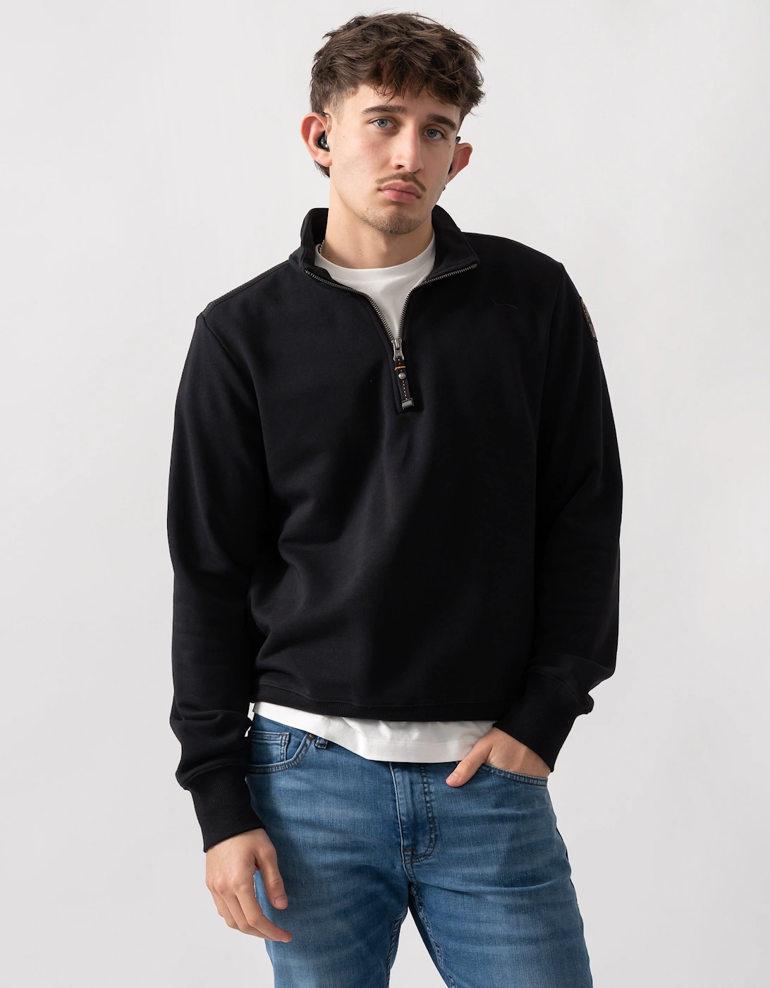 Parajumpers Broad Peak Mens 1/4 Zip Sweatshirt - Black 541