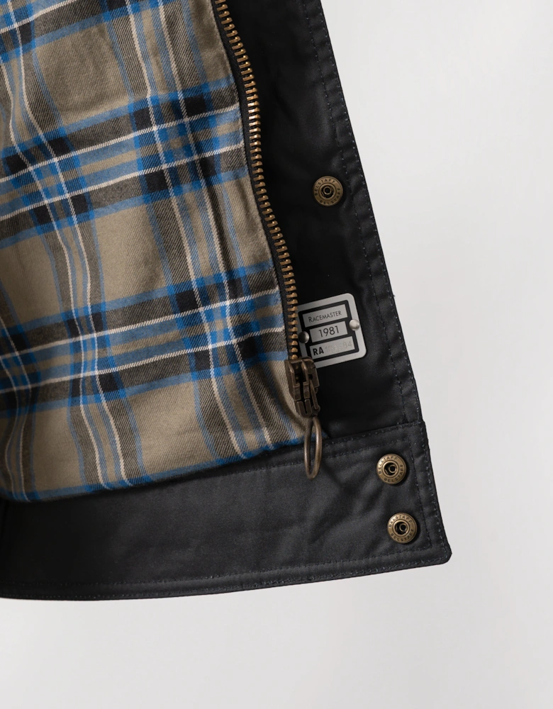 Belstaff Racemaster Mens Waxed Cotton Compact Field Jacket - Dark Navy