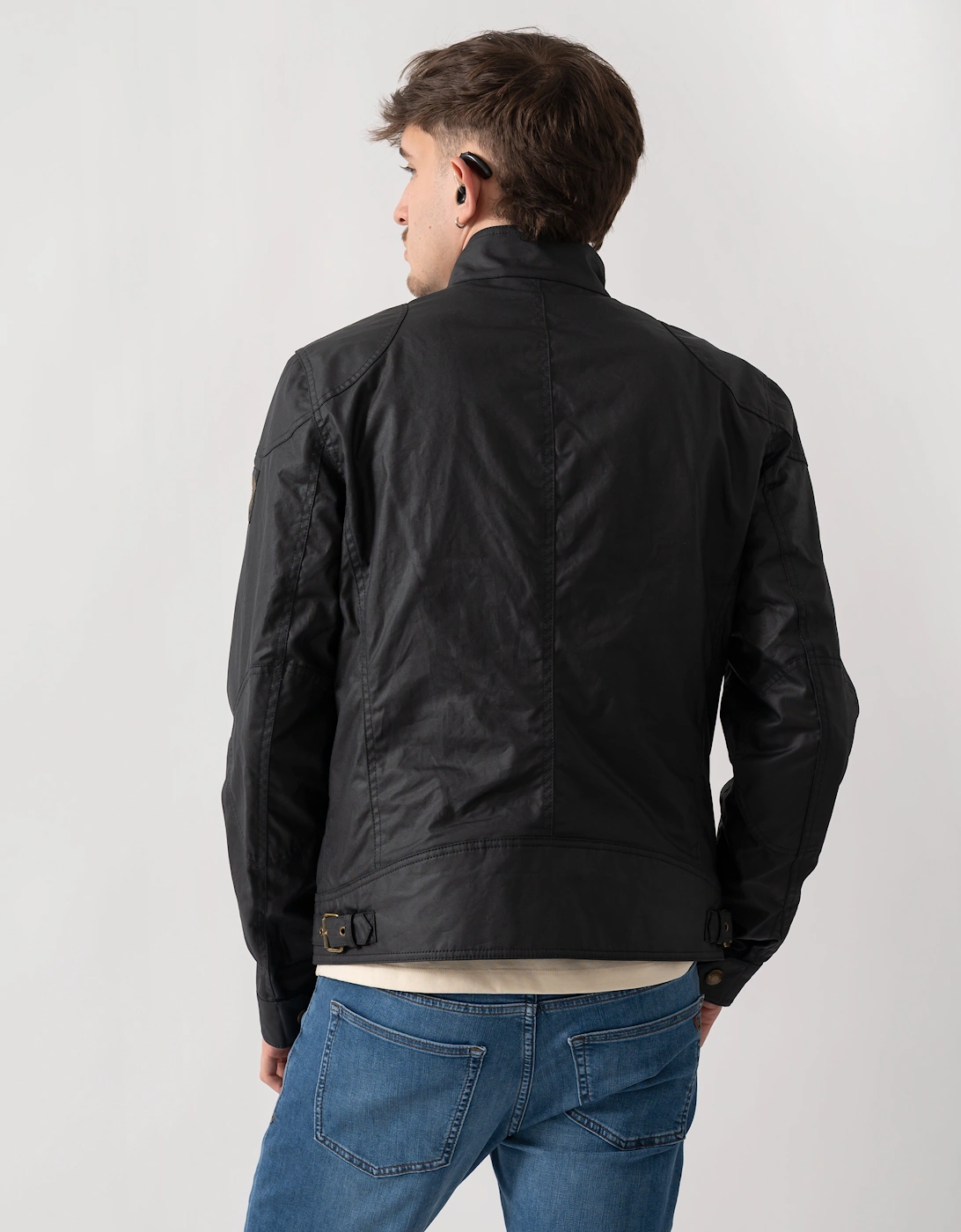 Belstaff Racemaster Mens Waxed Cotton Compact Field Jacket - Dark Navy