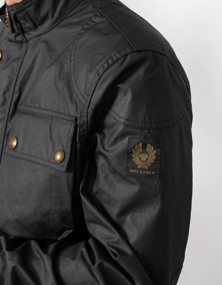 Belstaff Racemaster Mens Waxed Cotton Compact Field Jacket - Dark Navy