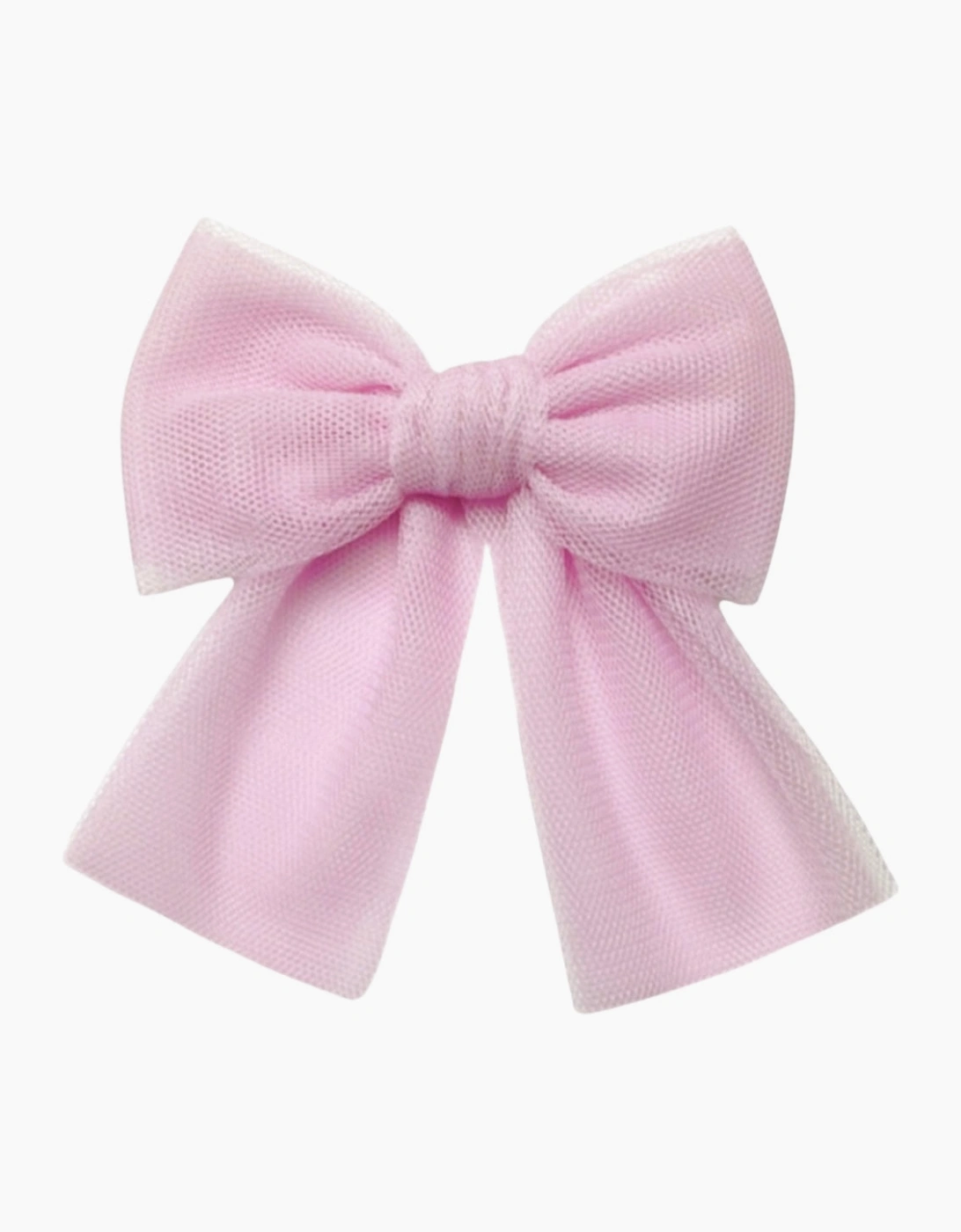 Girls Pale Pink Tulle Bow Hair Clip, 2 of 1