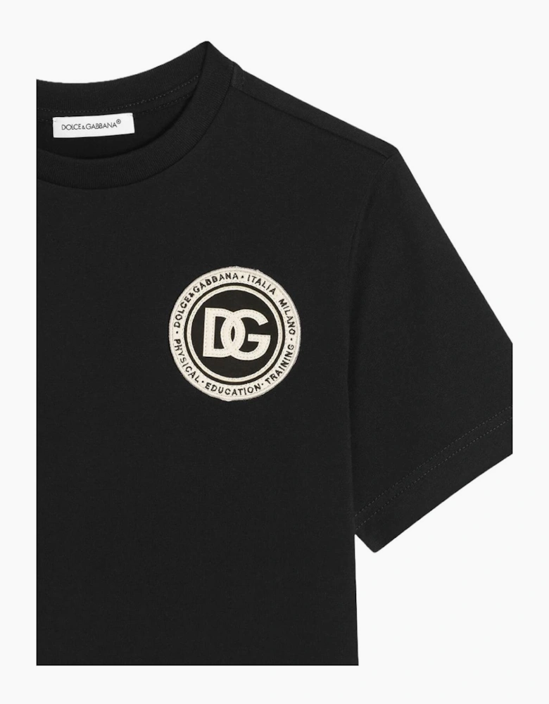 Dolce & Gabbana Cotton Logo Patch T-Shirt in Black