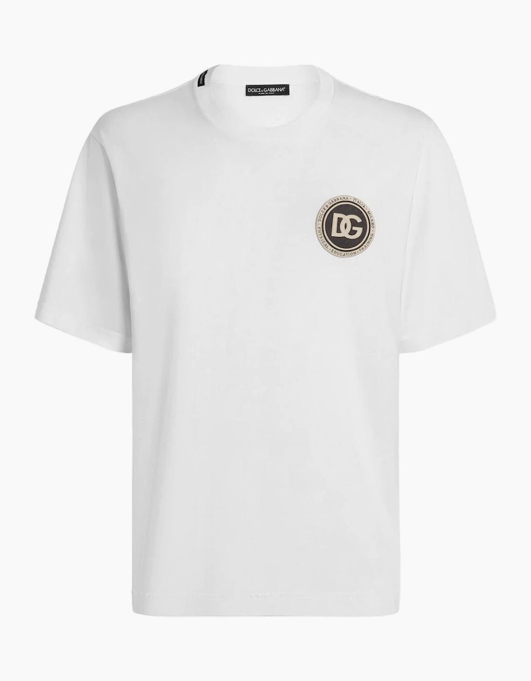 Dolce & Gabbana Cotton Logo Patch T-Shirt in White