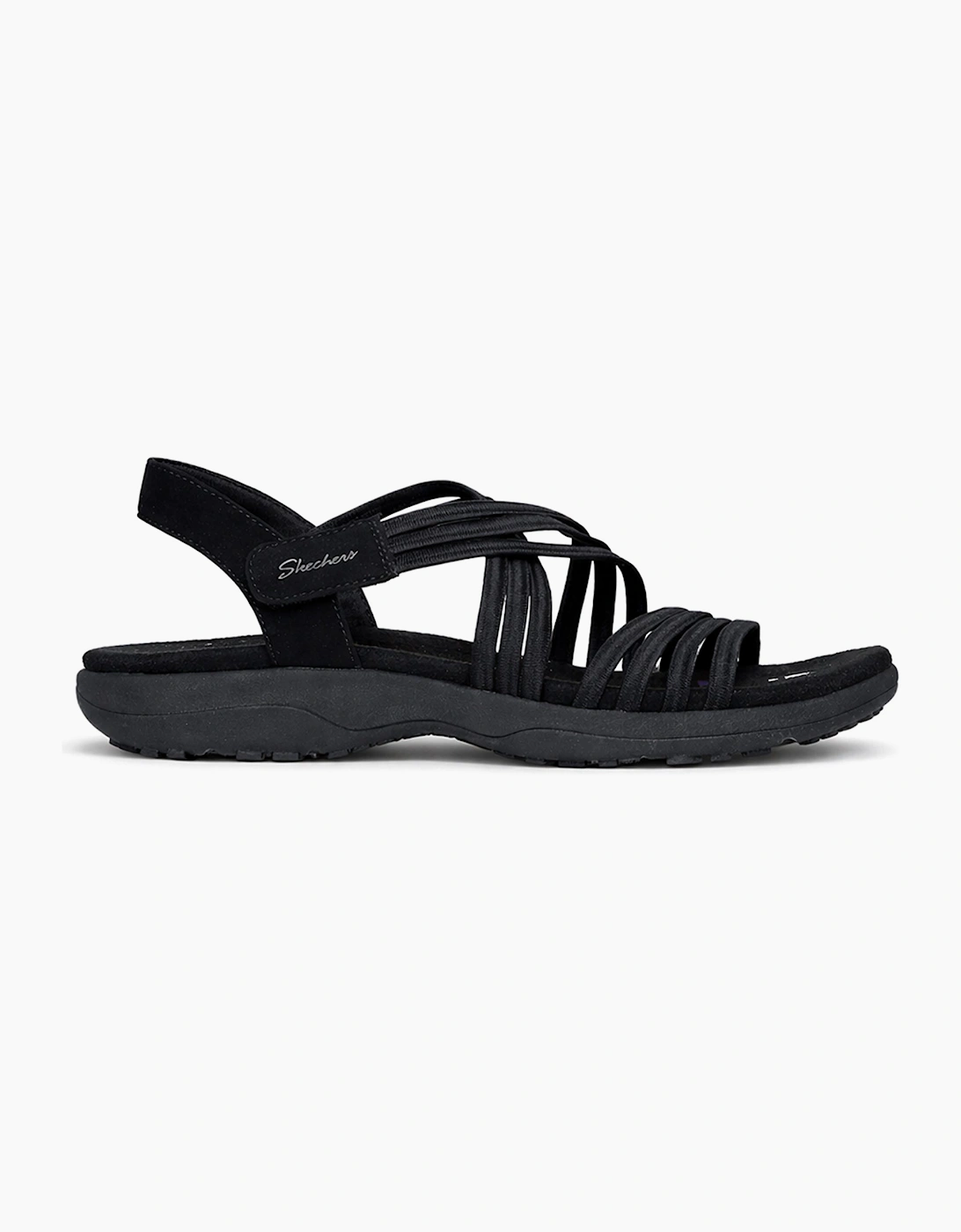 Women's Skechers 164036 REGGAE SLIM - SUNNYSIDE 2.0 Womens Cross Strap Sandals Black - Size: 8