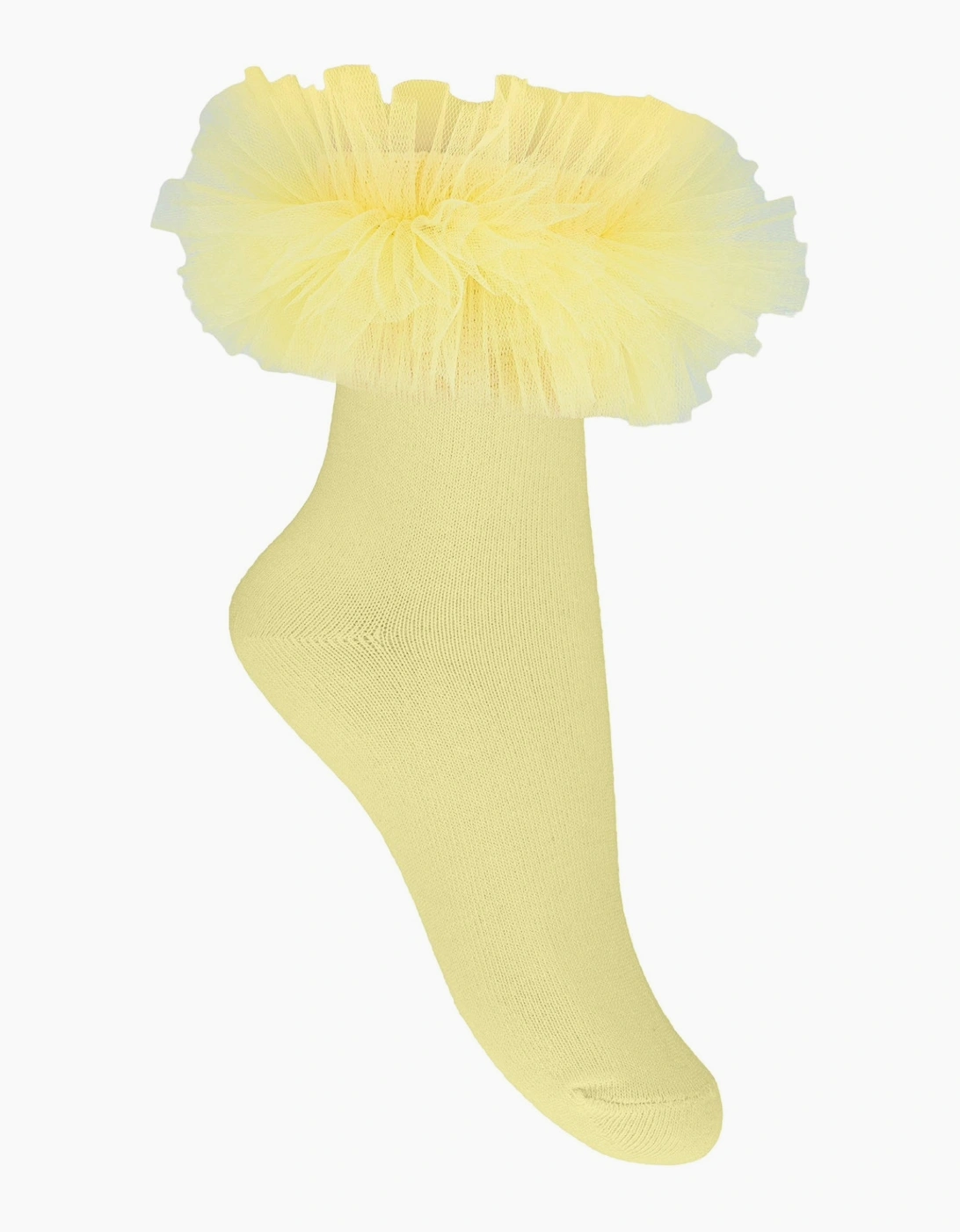 Girls Yellow Tutu Ankle Socks, 2 of 1