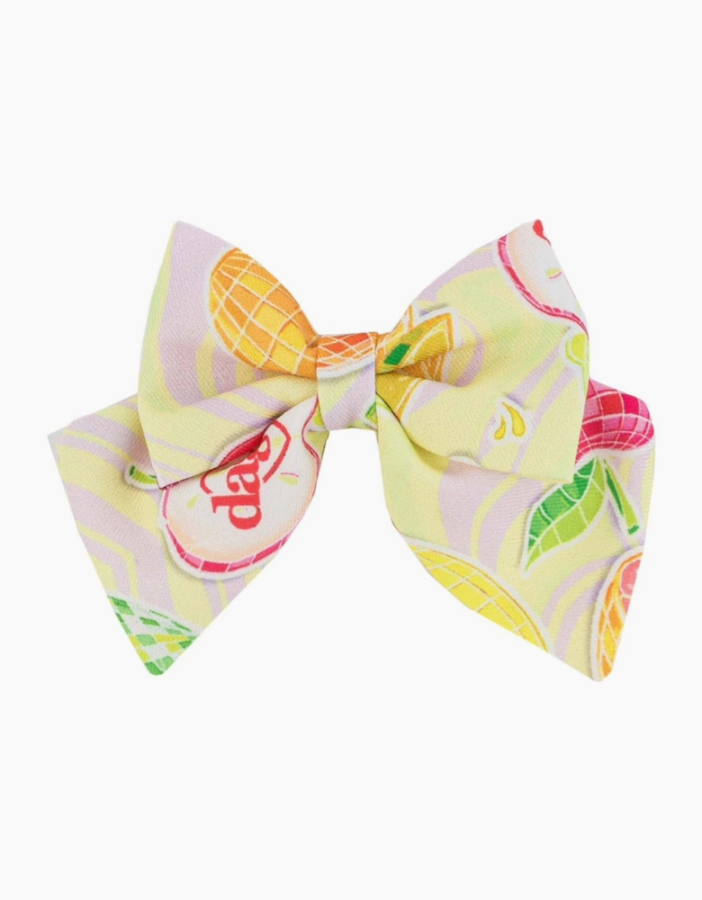 Girls Yellow Tutti Fruity Hair Bow Clip