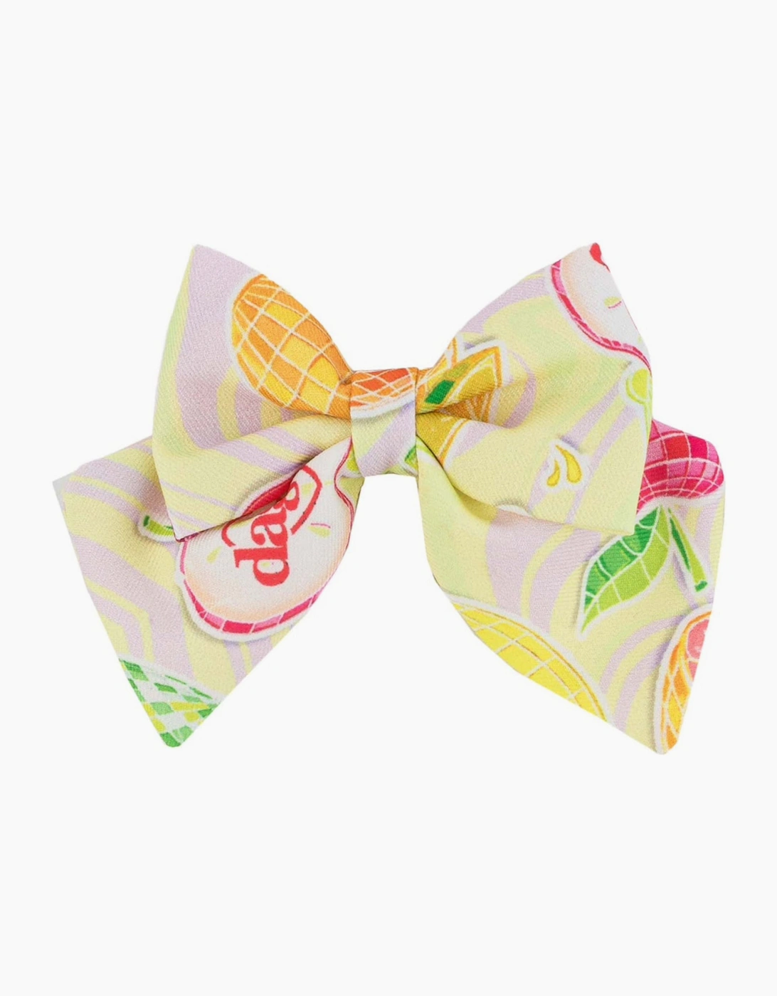 Girls Yellow Tutti Fruity Hair Bow Clip