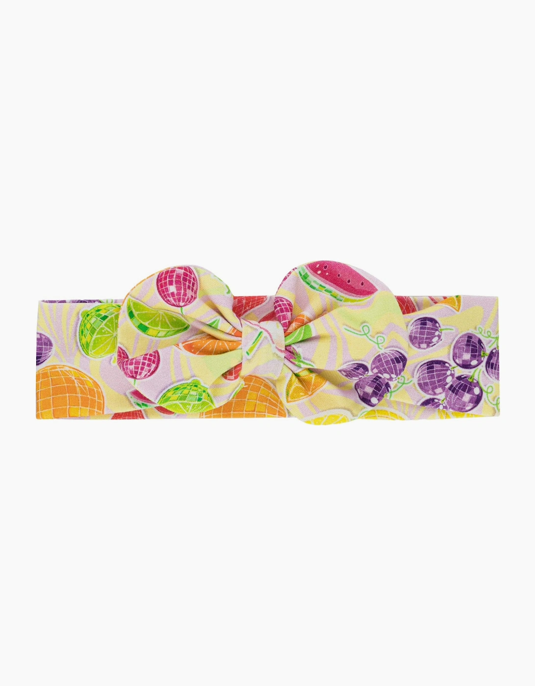 Girls Yellow Tutti Fruity Bow Headband, 2 of 1