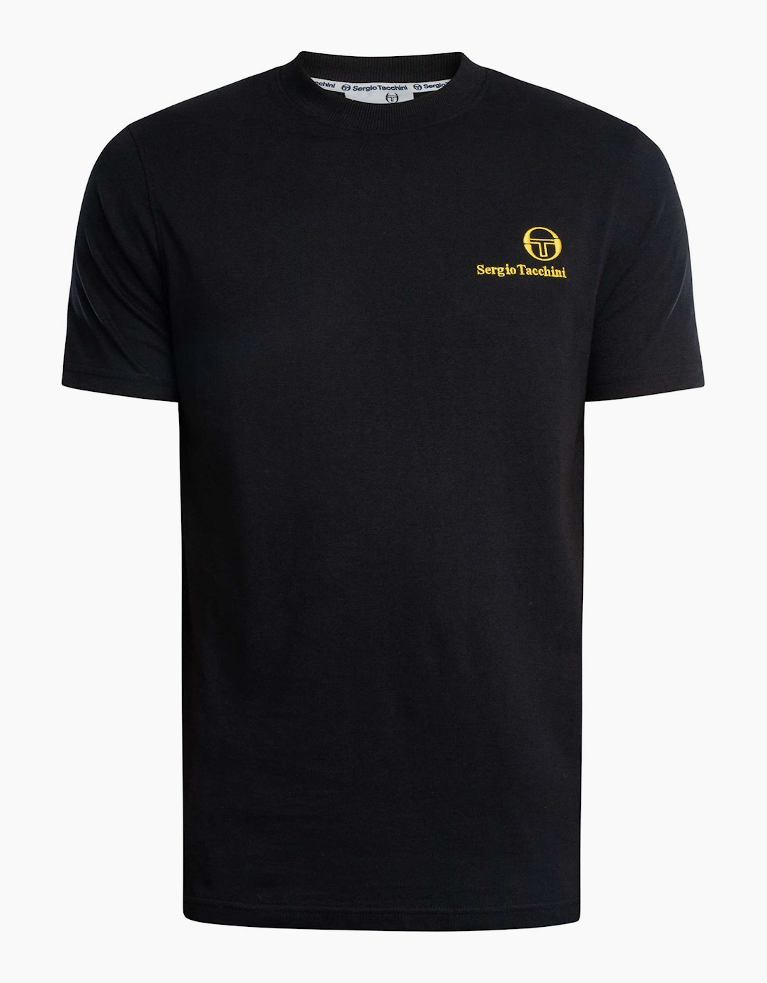 Sergio Tacchini Men's Black Felton T-Shirt /Gold  38 M