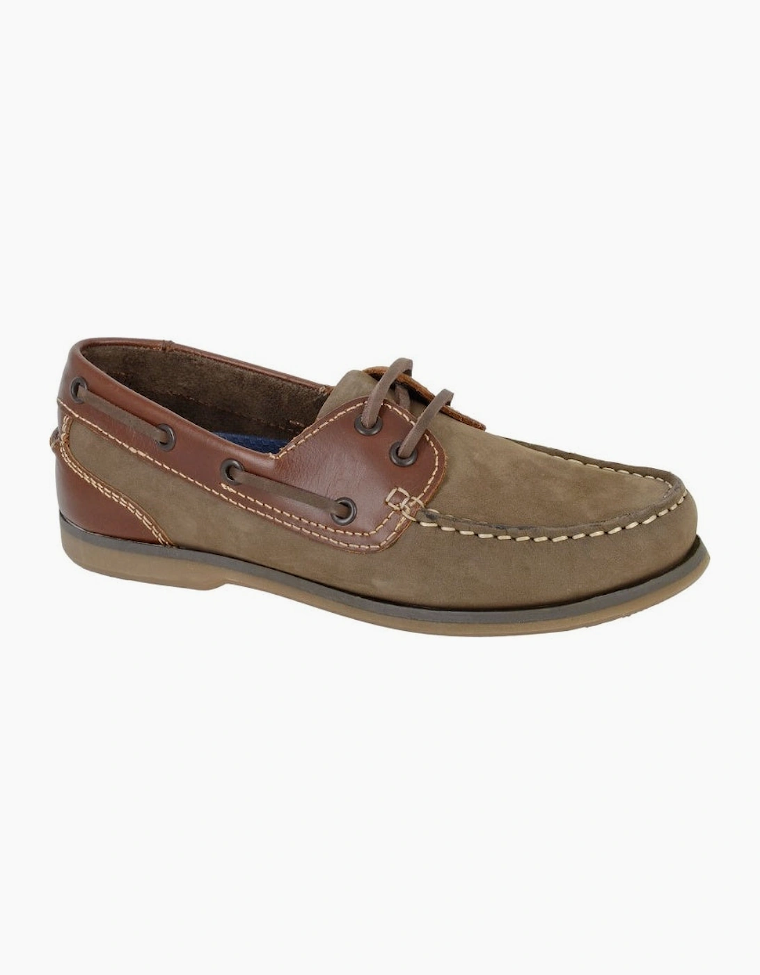 Dek Womens Moccasin Nubuck Leather Boat Shoe
