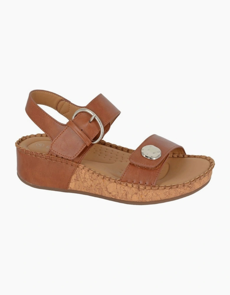 Cipriata Womens Mirian Halter Back Wedge Sandals