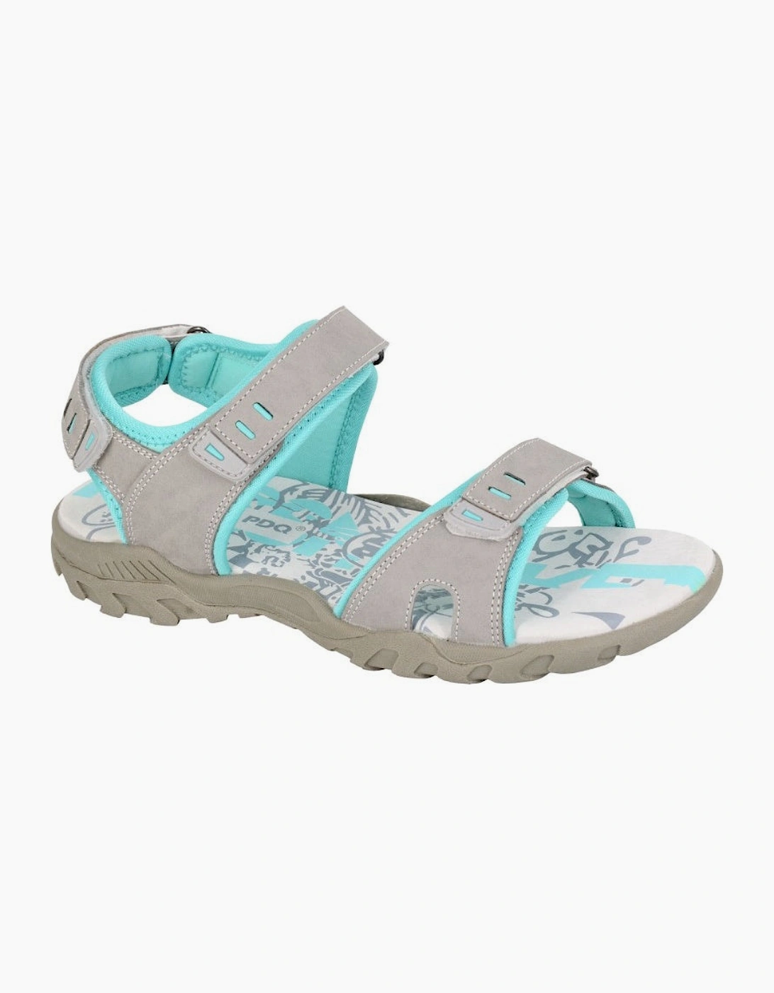 PDQ Womens Touch Fastening Walking Sandals, 2 of 1