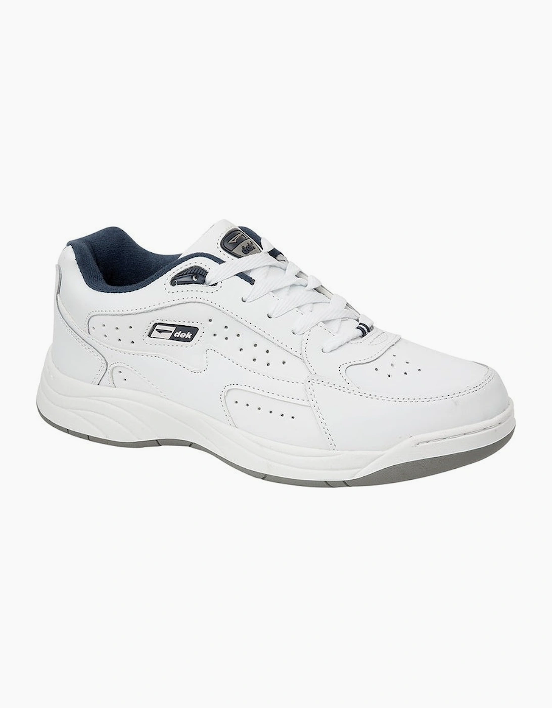 Dek Mens Orleans Coated Leather Trainers, 2 of 1