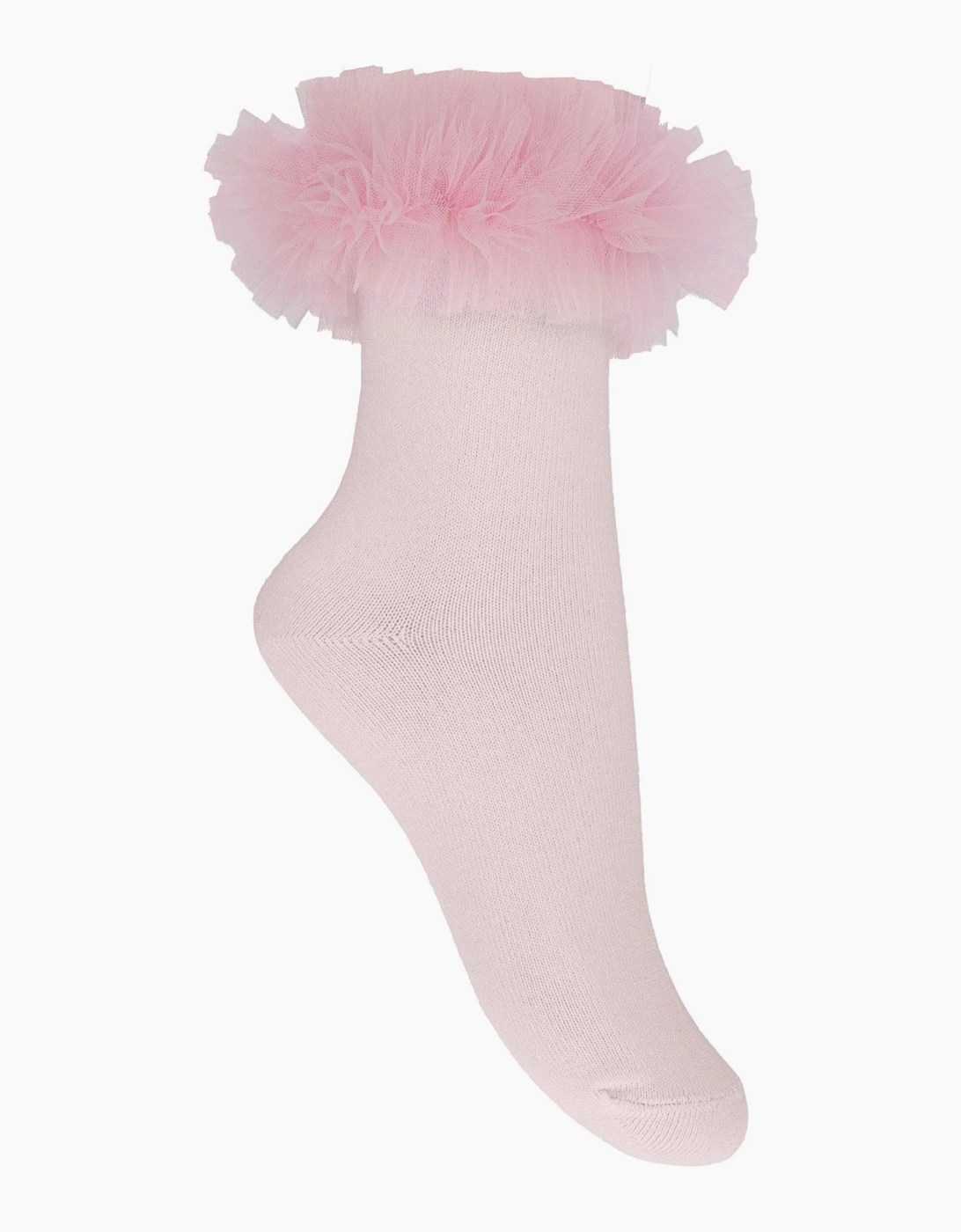Girls Pale Pink Tutu Ankle Socks, 2 of 1