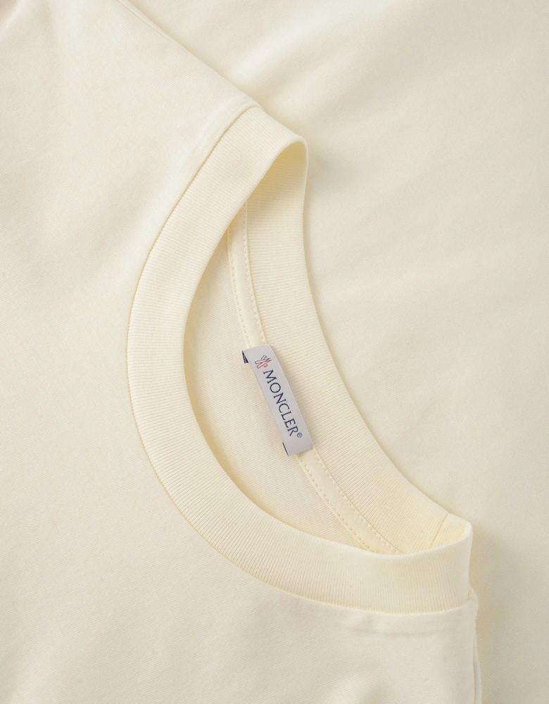 Womens Cotton Trim T-Shirt Beige