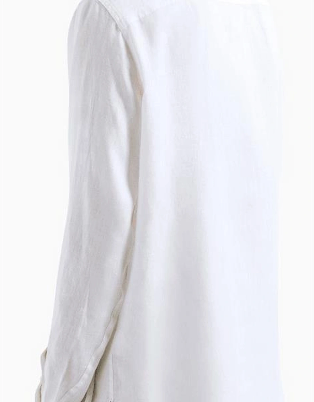 Linen Long Sleeve White Shirt